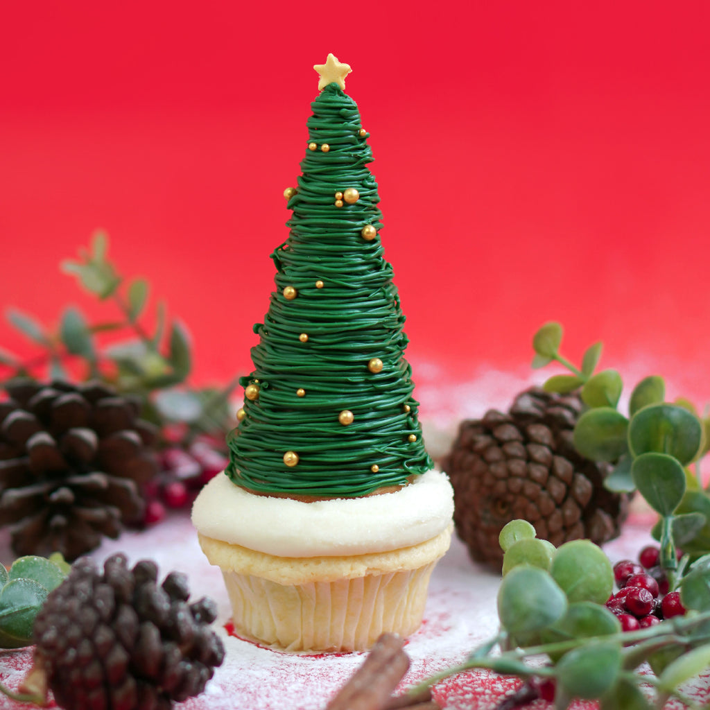 Merry Tree Topper DIY Cupcake