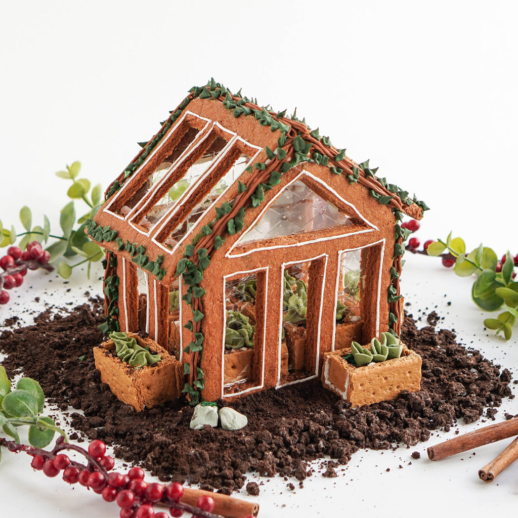 DIY Gingerbread Greenhouse Grove